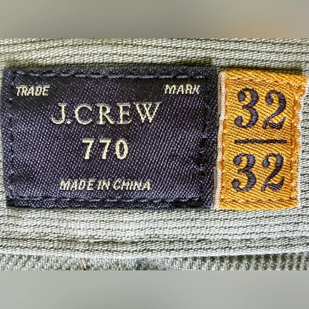 J.Crew 770 Straight Fit Pants 32x32 Eggshell Off-White 100% Cotton